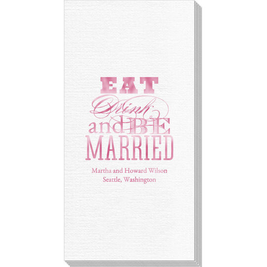 Eat Drink and Be Married Deville Guest Towels
